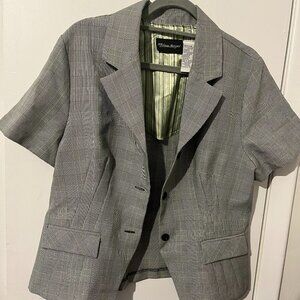 MELISSA HARPER SHORT SLEEV BLAZER/TOP SZ 14